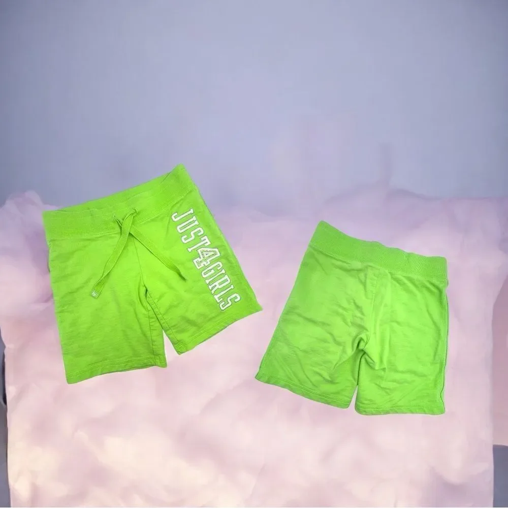 JUSTICE l Just 4 Girls l Neon Green Shorts l 7 l EUC